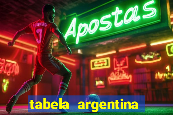 tabela argentina torneo betano