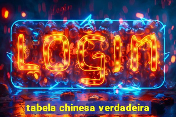 tabela chinesa verdadeira