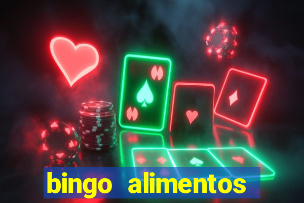 bingo alimentos para imprimir